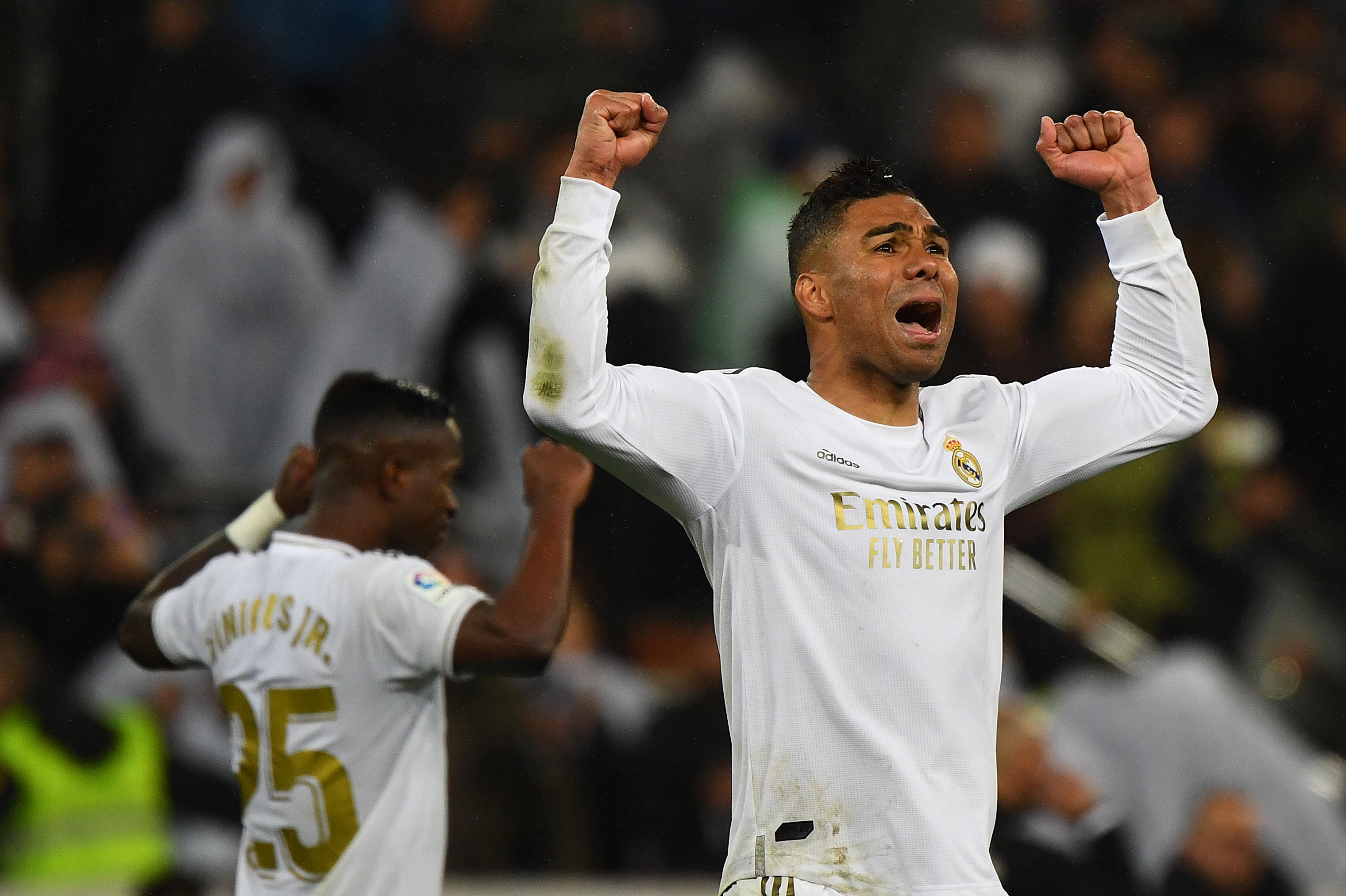 Casemiro mencetak gol tunggal kemenangan 1-0 Real Madrid atas Real Valladolid dalam lanjutan La Liga, Minggu (21/2).