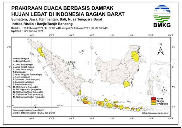 Infografis potensi banjir