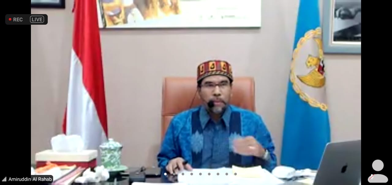 Komisioner Komisi Nasional HAM (Komnas HAM) Amiruddin Al Rahab dalam webinar tentang reformasi Polri, Kamis (4/2).