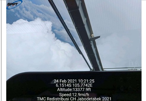 TMC Redistribusi awan berpotensi hujan di Jabodetabek, Rabu (24/2/2021)