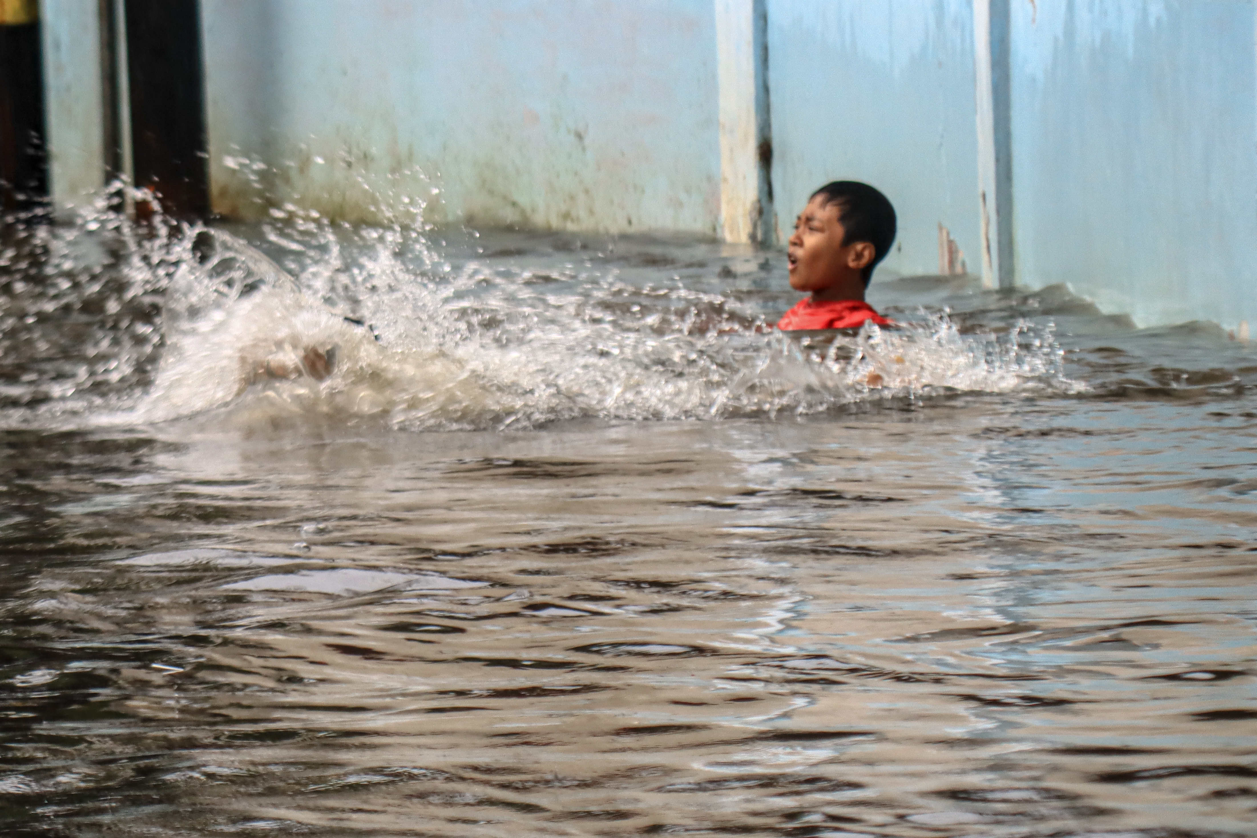 Genangan akibat banjir di Jakarta