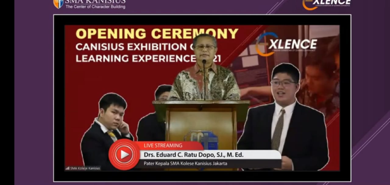 SMA Kanisius Jakarta  menyelenggarakan presentasi dan eksibisi karya tulis siswa secara daring, Senin (15/2).