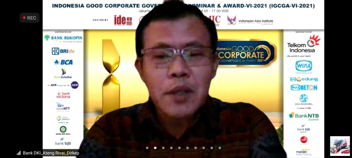 Bank DKI Raih The Best Indonesia GCG Award 2021