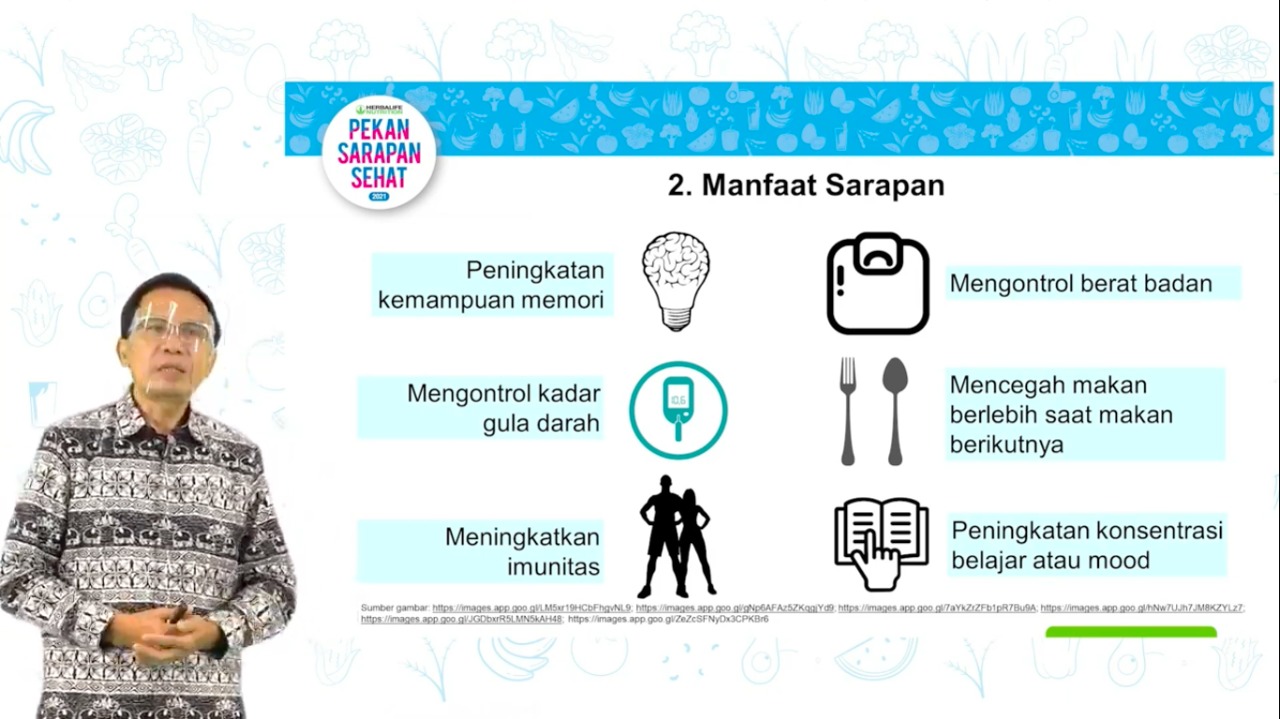 Kegiatan edukasi nutrisi bersama Rimbawan, Ph.D dalam Special Nutrition Training dan Healthy Active Lifestyle (HAL) Pesan 2021.