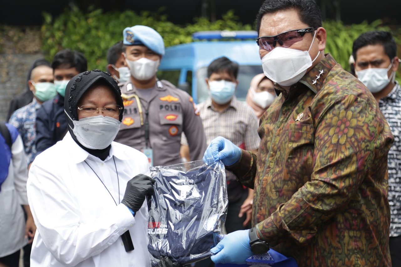 Mensos ketika berkunjung ke kantor BNN di Jakarta, Rabu (24/2).