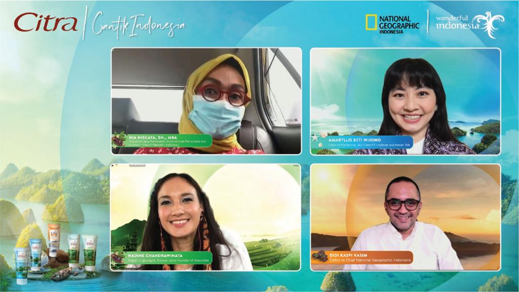 Konferensi pers virtual soal pelestarian alam.