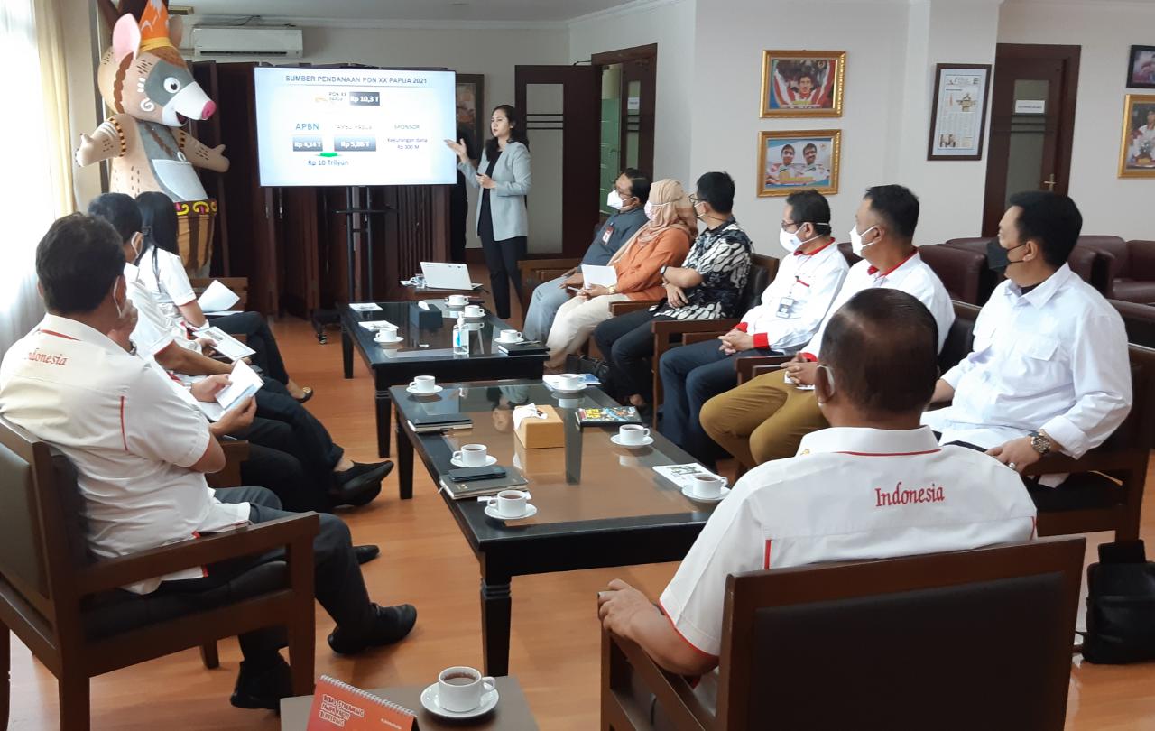 LPDUK-KONI Jajaki Kerja Sama Pengelolaan Dana Komersil PON Papua