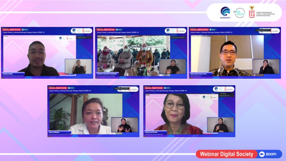 Webinar lawan hokas soal vaksin