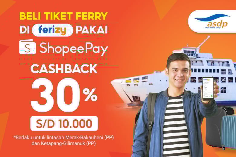 Pembelian tiket secara daring guna mengurangi penyebaran Covid-19 melalui kontak fisik saat transaksi pembelian tiket penyeberangan.