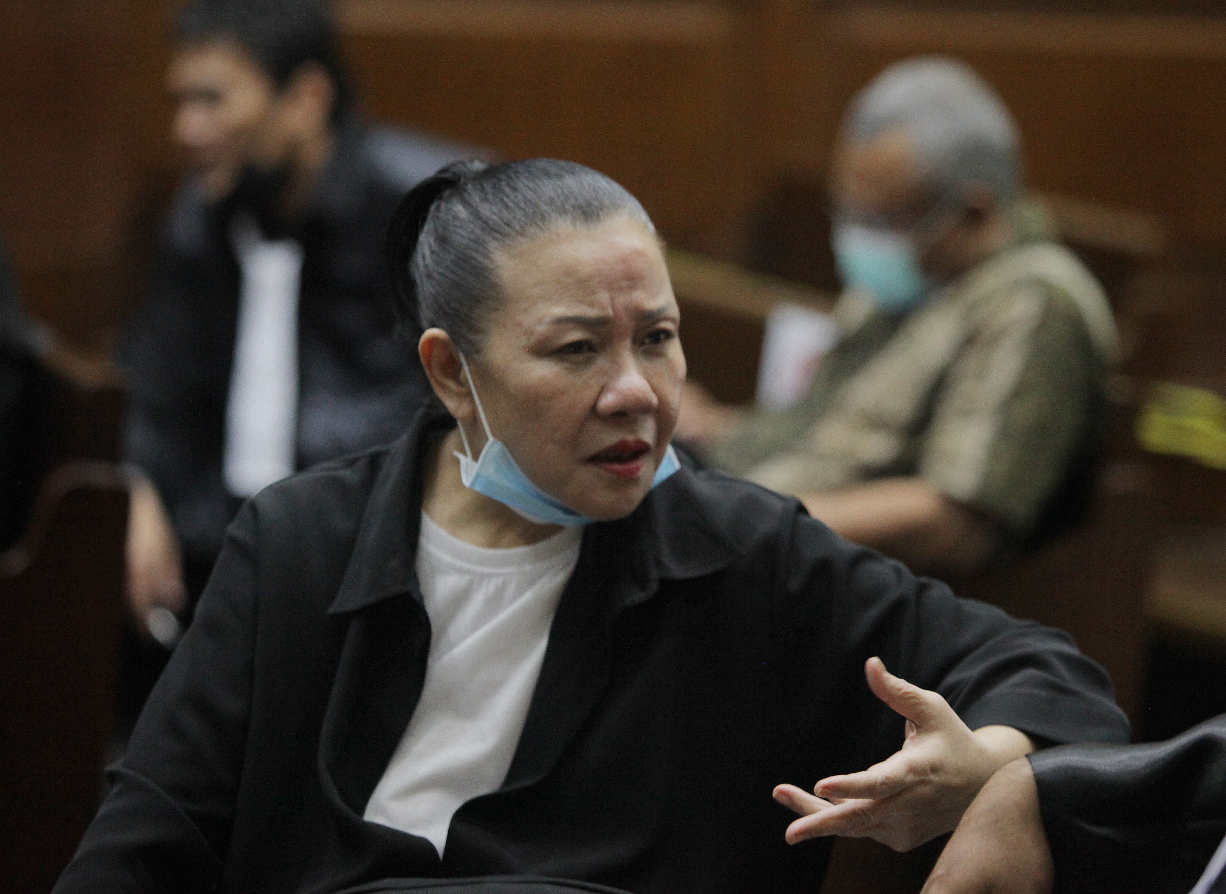  Terdakwa kasus pembobolan kas Bank Negara Indonesia (BNI), lewat Letter of Credit (L/C) fiktif, Maria Pauline Lumowa.