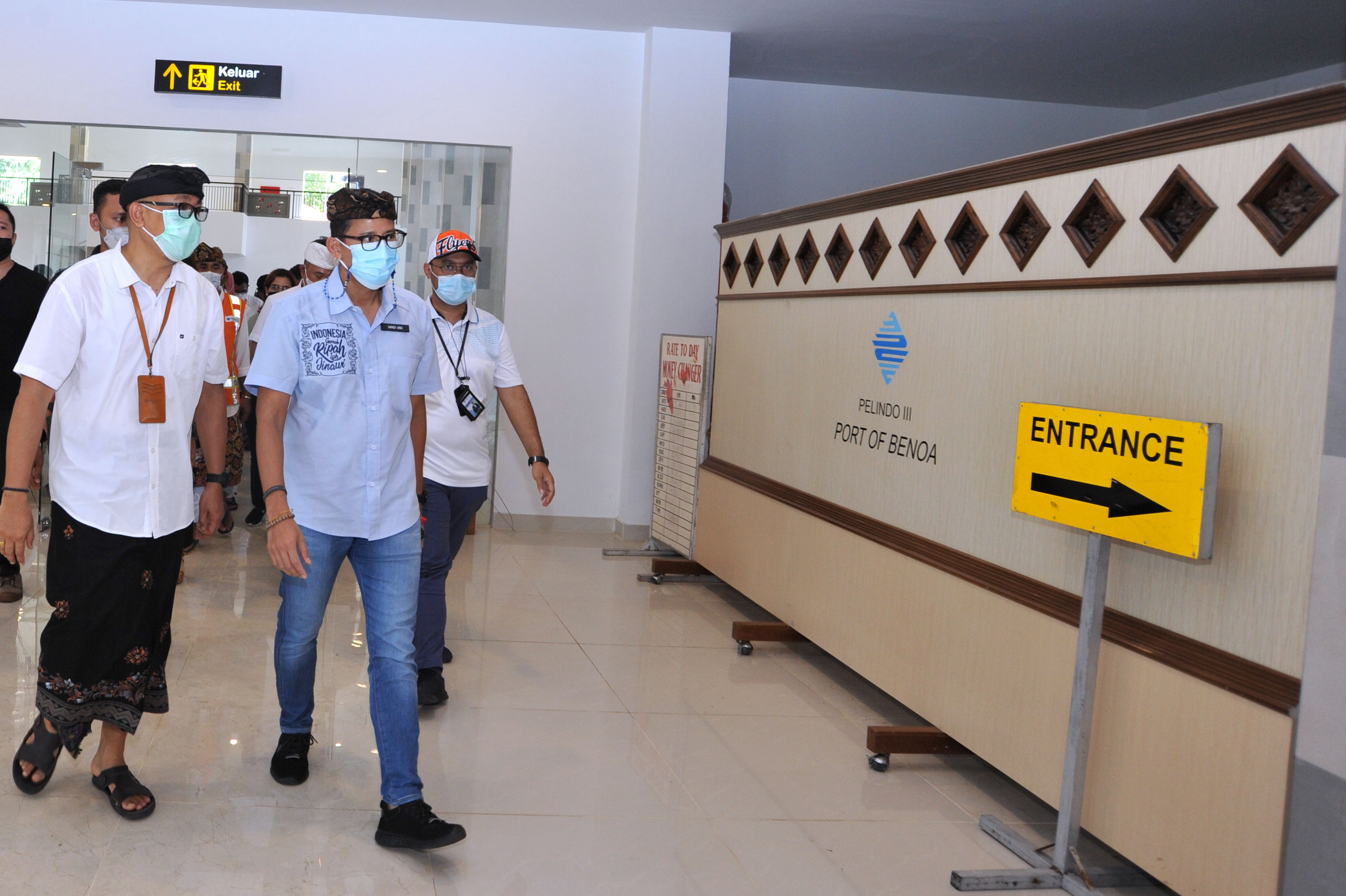 Menteri pariwisata dan Ekonomi Kreatif Sandiaga Uno meninjau Bali Maritime Tourism Hub