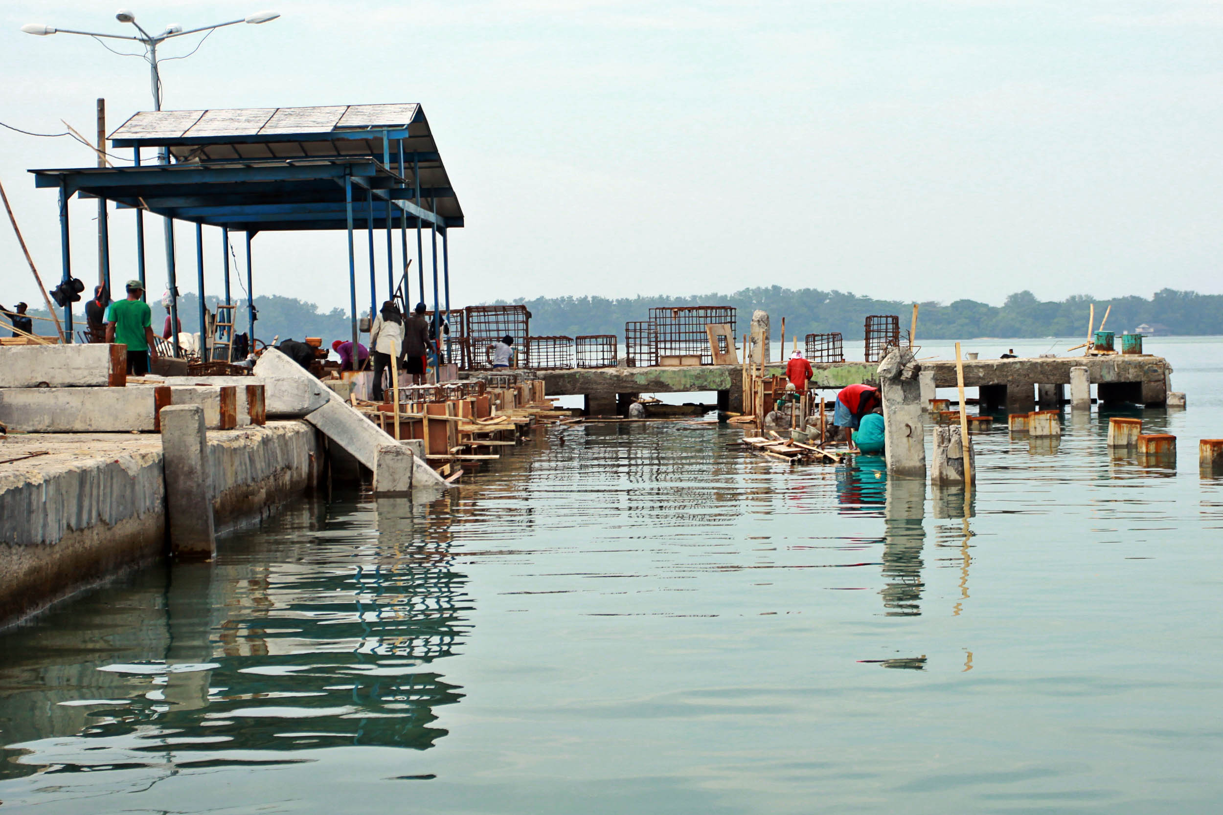 Ilustrasi Dermaga Pulau Harapan
