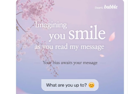 Fitur perpesanan pribadi dengan idol K-Pop bernama Dear U Bubble itu diluncurkan sejak Februari 2020.