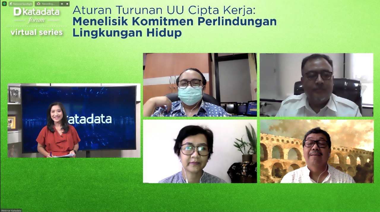 Webinar mengenai aturan turunan UU Cipta kerja