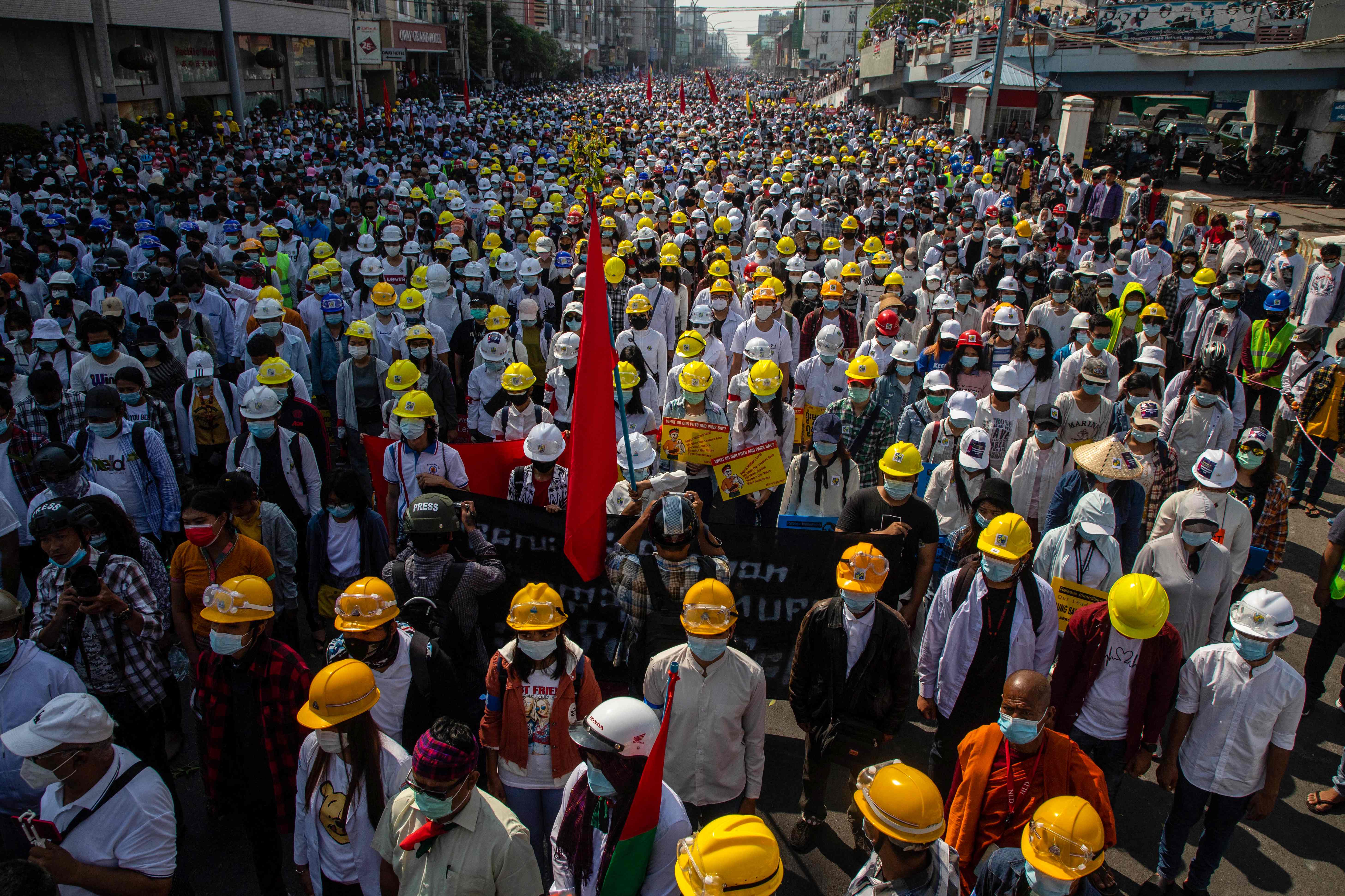 Unjuk rasa di Myanmar