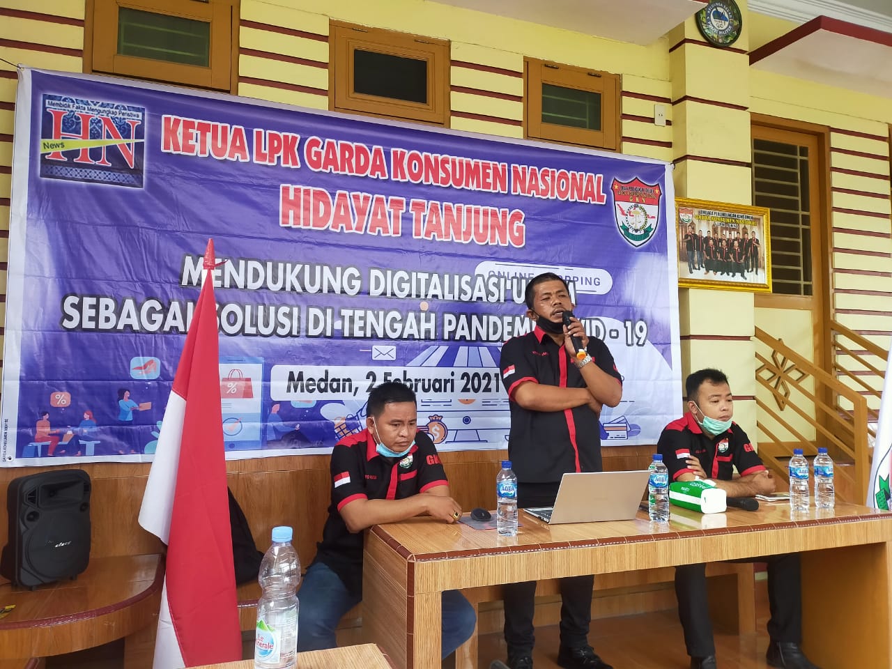 Jumpa pers digelar Lembaga Perlindungan Konsumen (LPK) Garda Konsumen Nasional (GKN) di Medan, Sumut, Selasa (2/2).