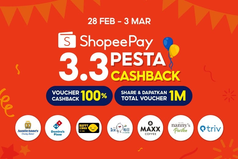 ShopeePay Tebar Promo Lewat 3.3 Pesta Cashback ShopeePay