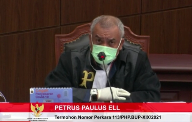 Putusan sidang gugatan Pemilihan Kepala Daerah (Pilkada) Kabupaten Fakfak tahun 2020, Selasa (16/2/2021) 