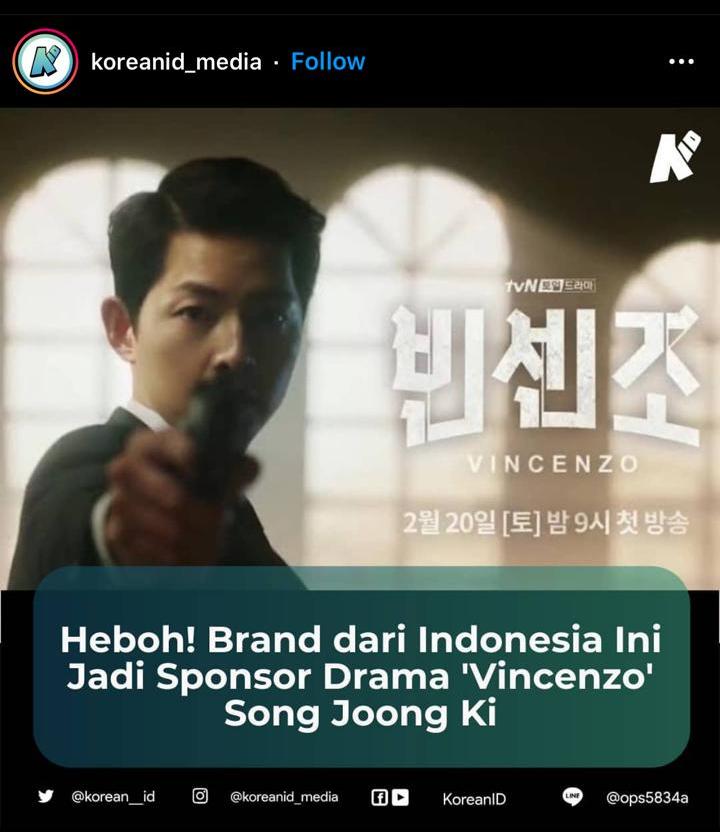 Drama Korea Vincenzo yang sedang hit di Indonesia menyita perhatian penggemar drama korea.