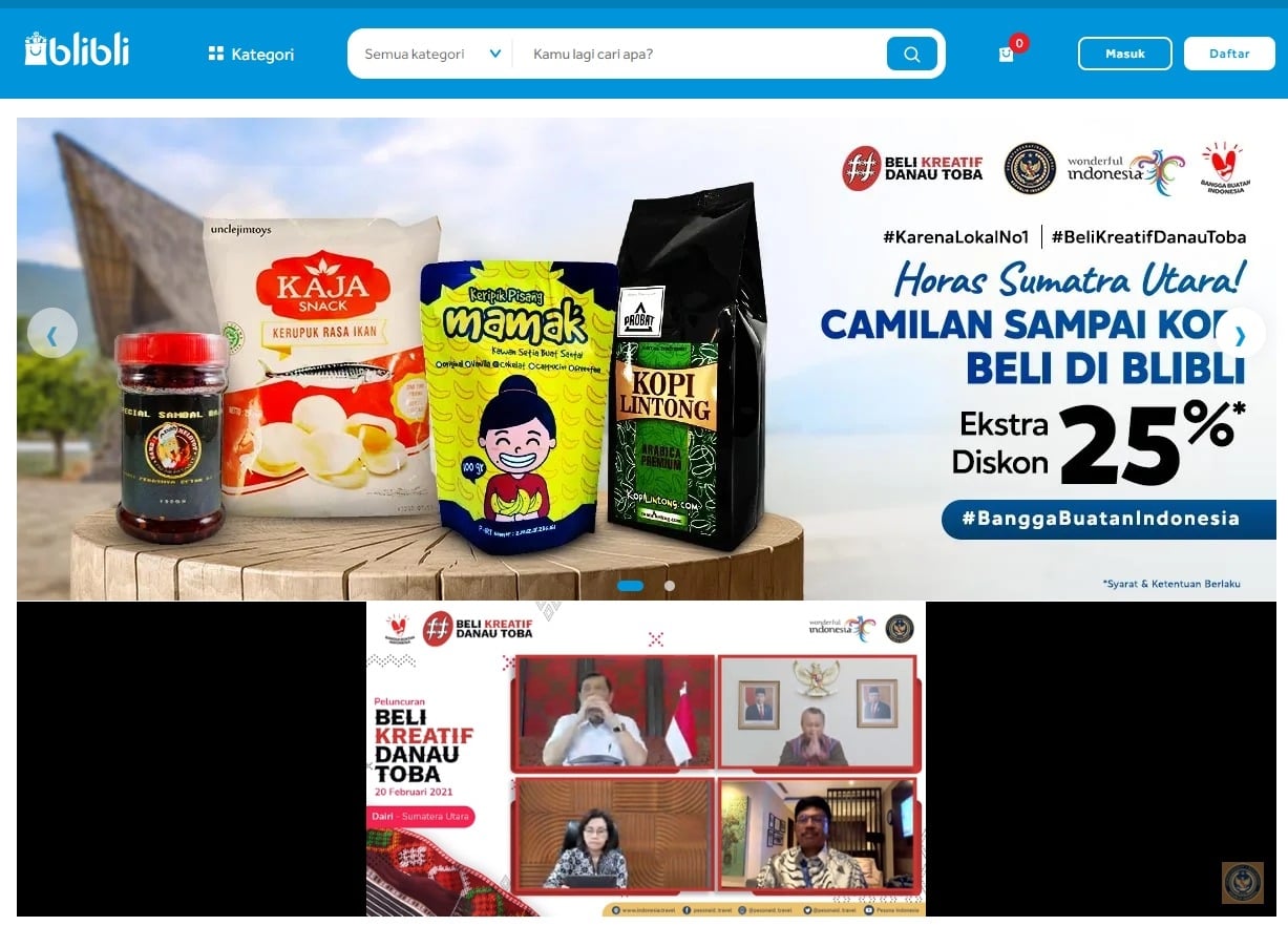 Peluncuran laman khusus #Beikreatifdanautoba di Blibli