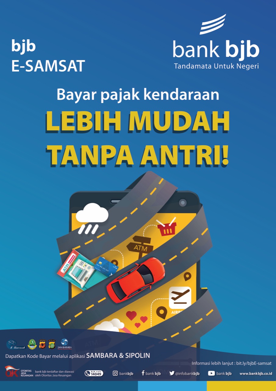 E-Samsat Bank BJB, bayar pajak kendaraan lebih mudah tanpa antri.