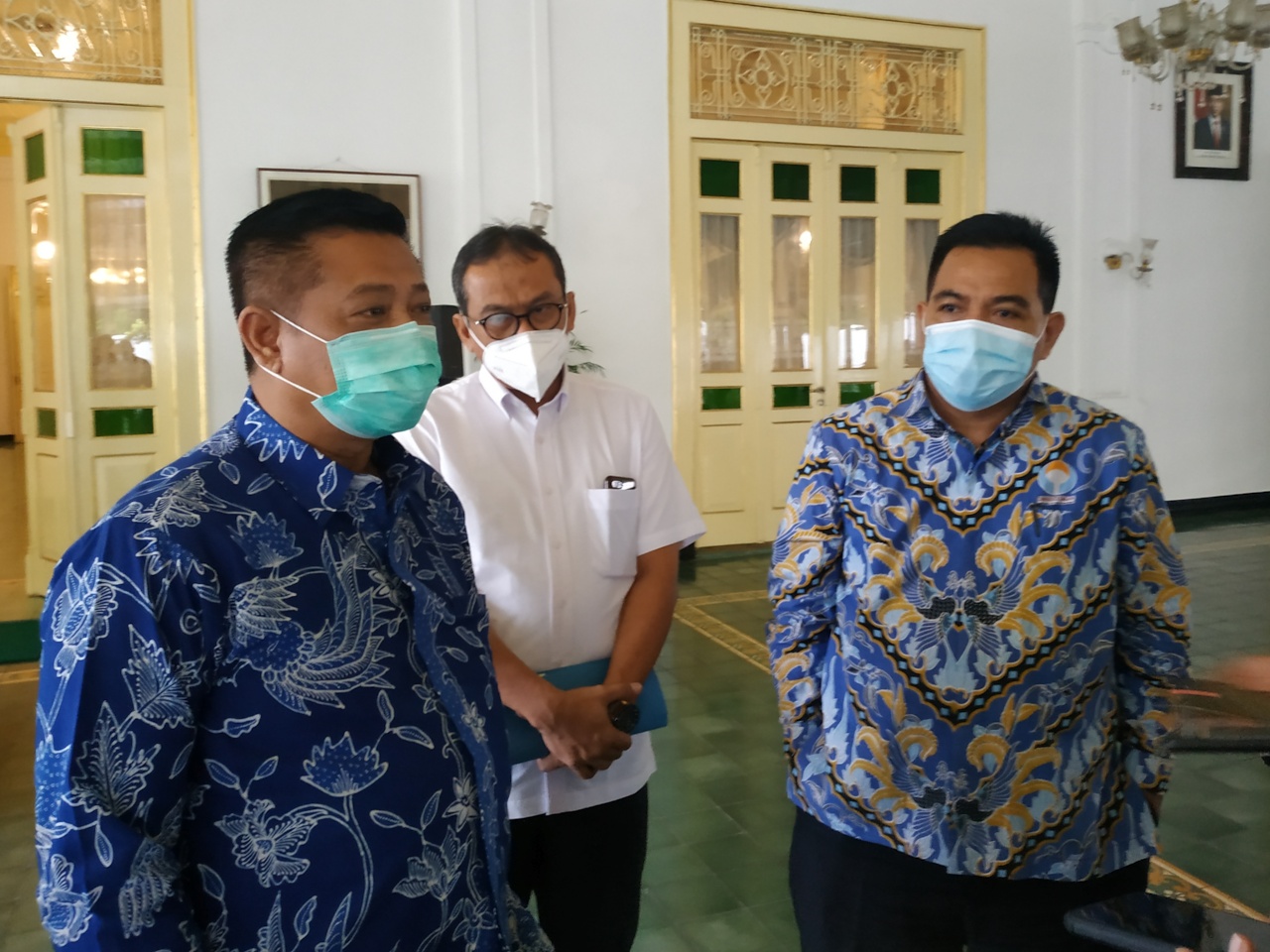 Sekda DIY Kadarmanta Baskara Aji  (Kiri) dam Kepala ORI Perwakilan DIY Budi Masturi  (Kanan), Rabu (17/2)