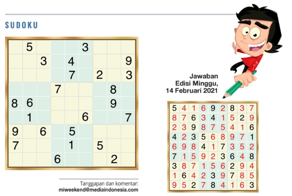 Sudoku Edisi 21 Februari 2021
