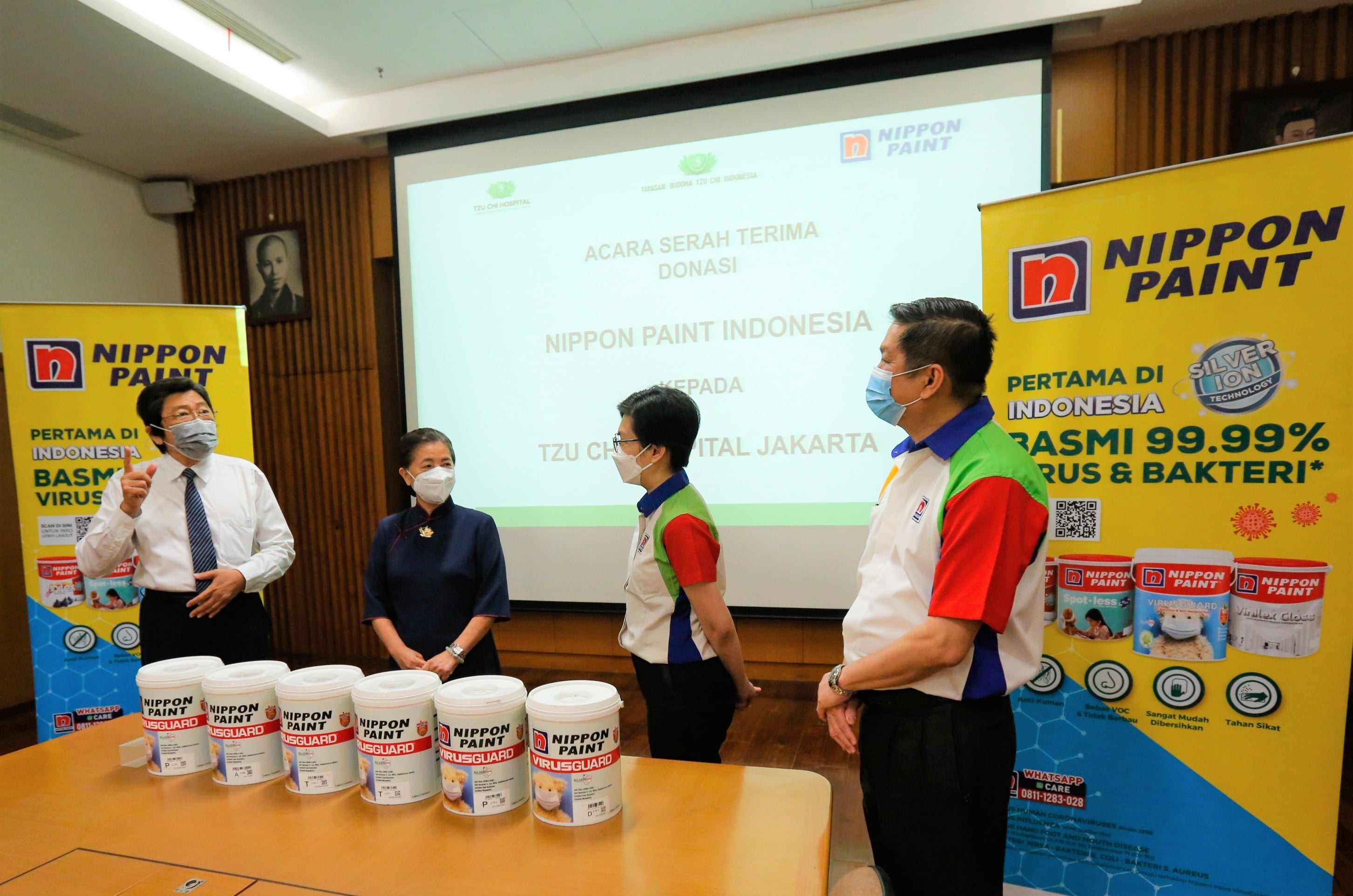 Nippon Paint fasilitasi pengecatan ruang rawat Covid-19 di Tzu Chi Hospital dengan cat antivirus