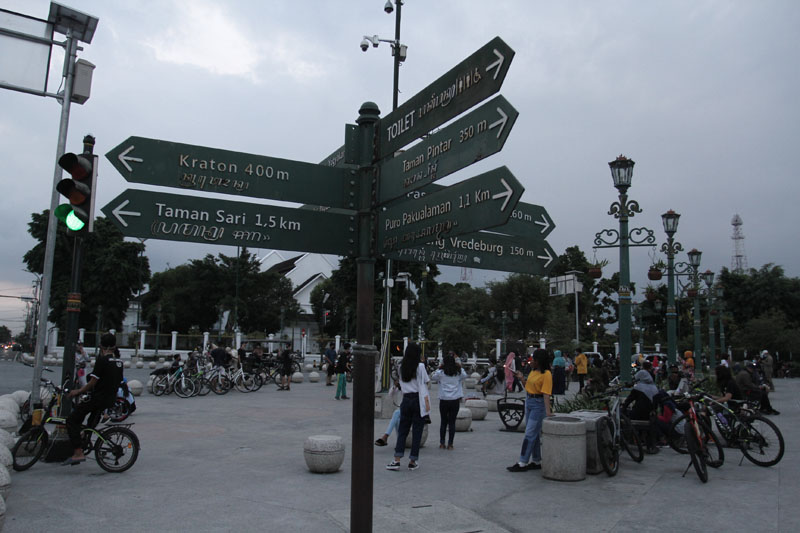 Kawasan wisata Nol Kilometer di Kota Yogyakarta.