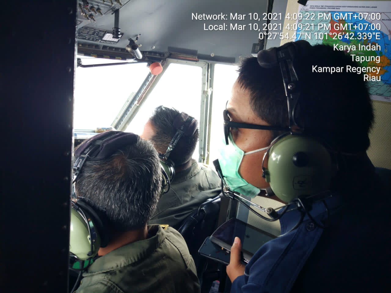 Tim Operasi Teknologi Modifikasi Cuaca Siaga Darurat kebakaran hutan dan lahan mulai diterjunkan di Provinsi Riau, Kamis (11/3/2021)