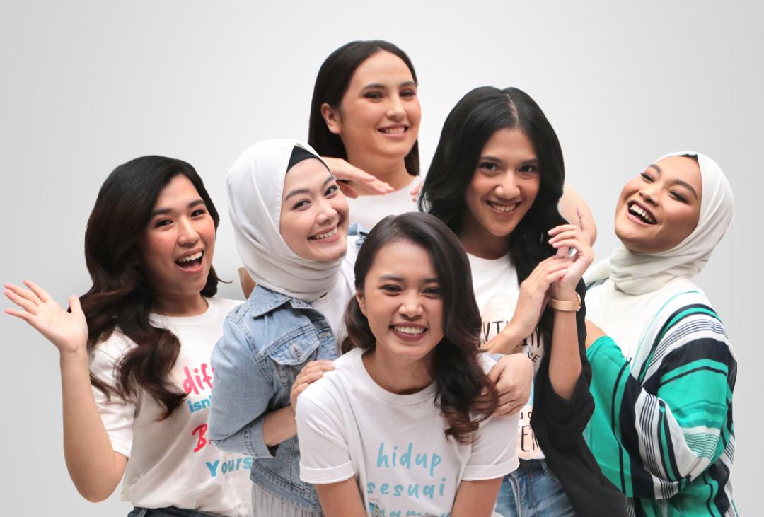 Keenam perempuan yang diajak dalam kampanye Angel Priscilla, Rosa Ndona, Priska Aquilla, Samantha Tania, Fika Nurfauziah, Adelina S. Azzahra