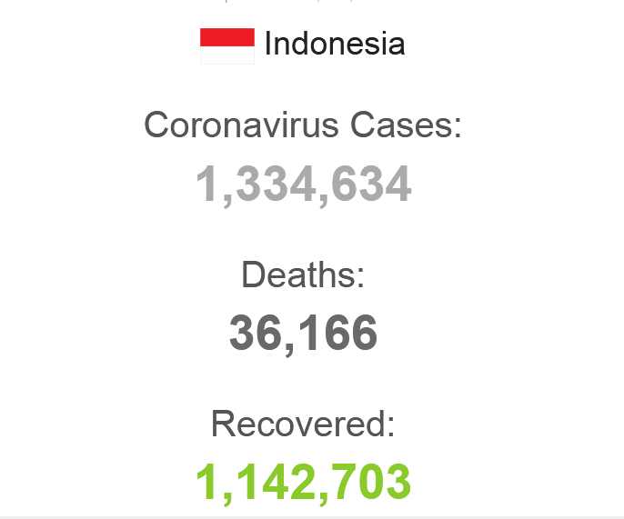 Covid-19 di Indonesia dalam angka