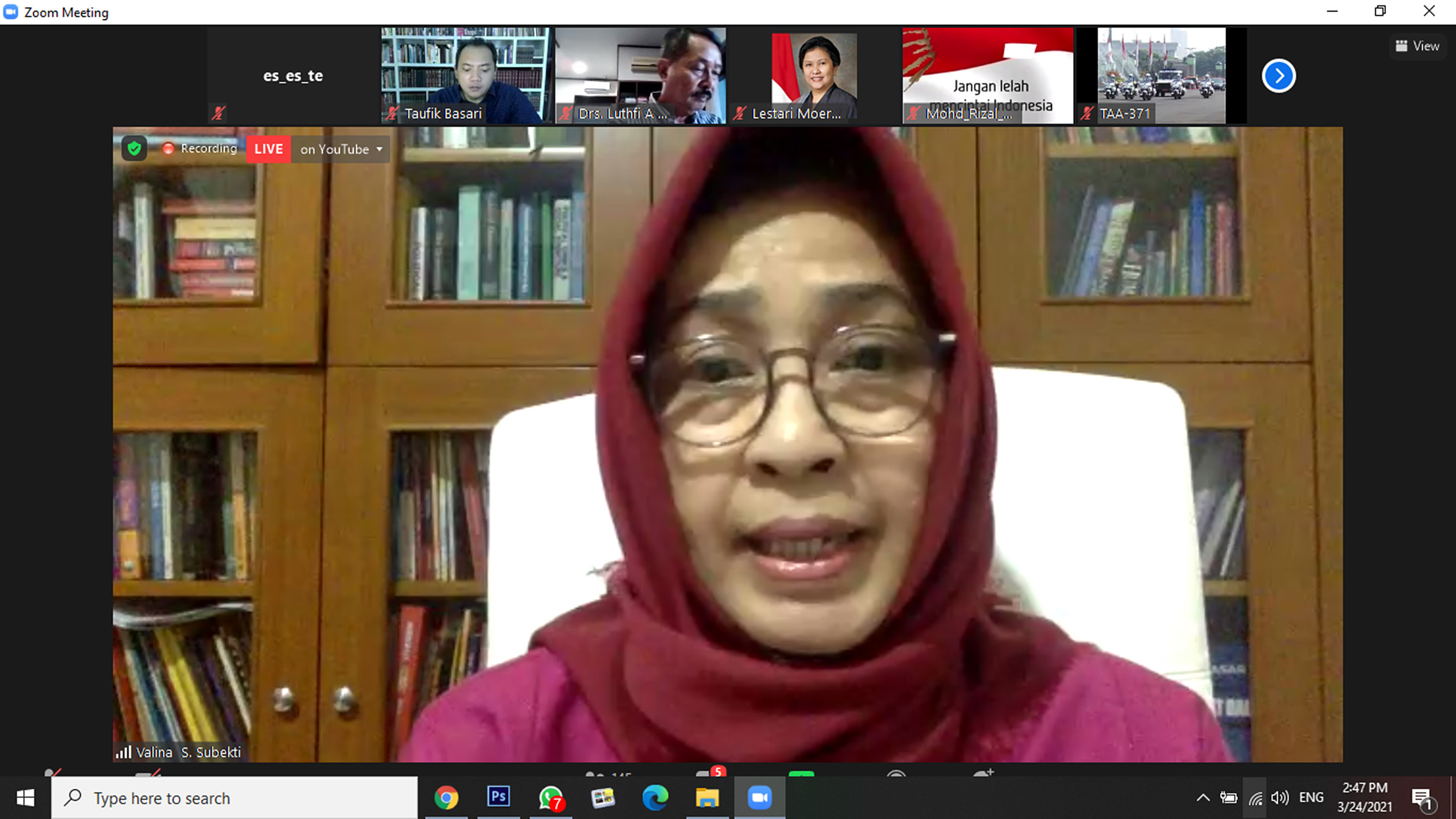 Mantan Komisioner Komisi Pemilihan Umum (KPU) Valina Singka Subekti