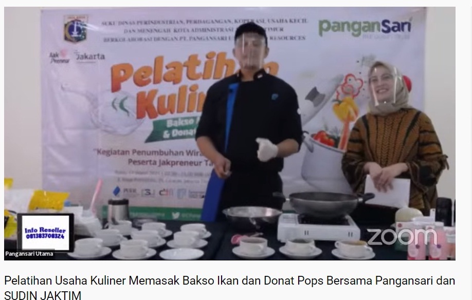 PT Pangansari bekerjasama dengan Sudin PPKUKM Jaktim menggelar pelatihan kuliner dan wirausaha via daring, Rabu (17/6)