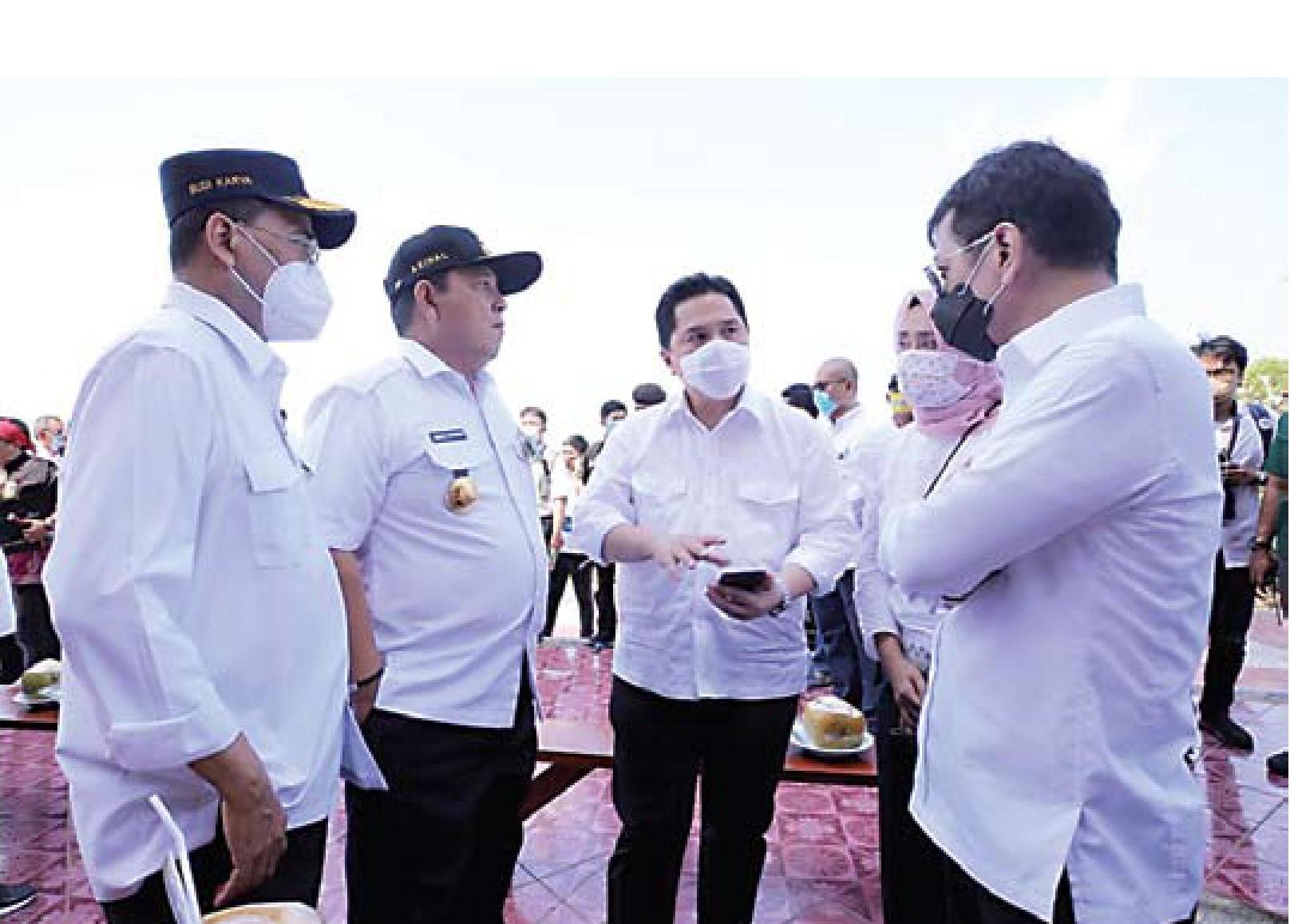 Kunjungan tiga menteri ke Menara Siger, Bakauheni, Lampung Selatan, beberapa waktu yang lalu.