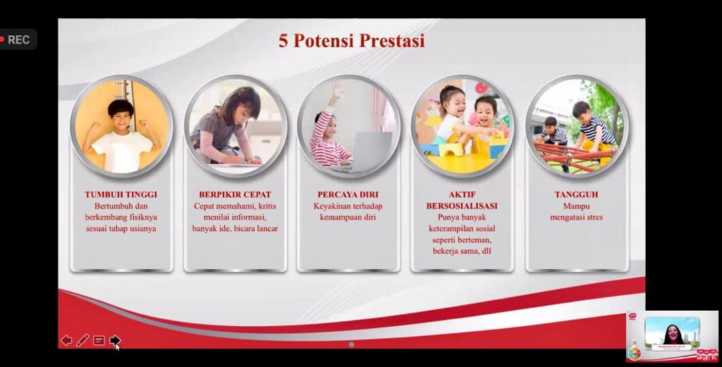 Setiap anak memiliki lima potensi. Agar potensi ini berkembang optimal, orangtua perlu memberikan gizi lengkap seimbang.