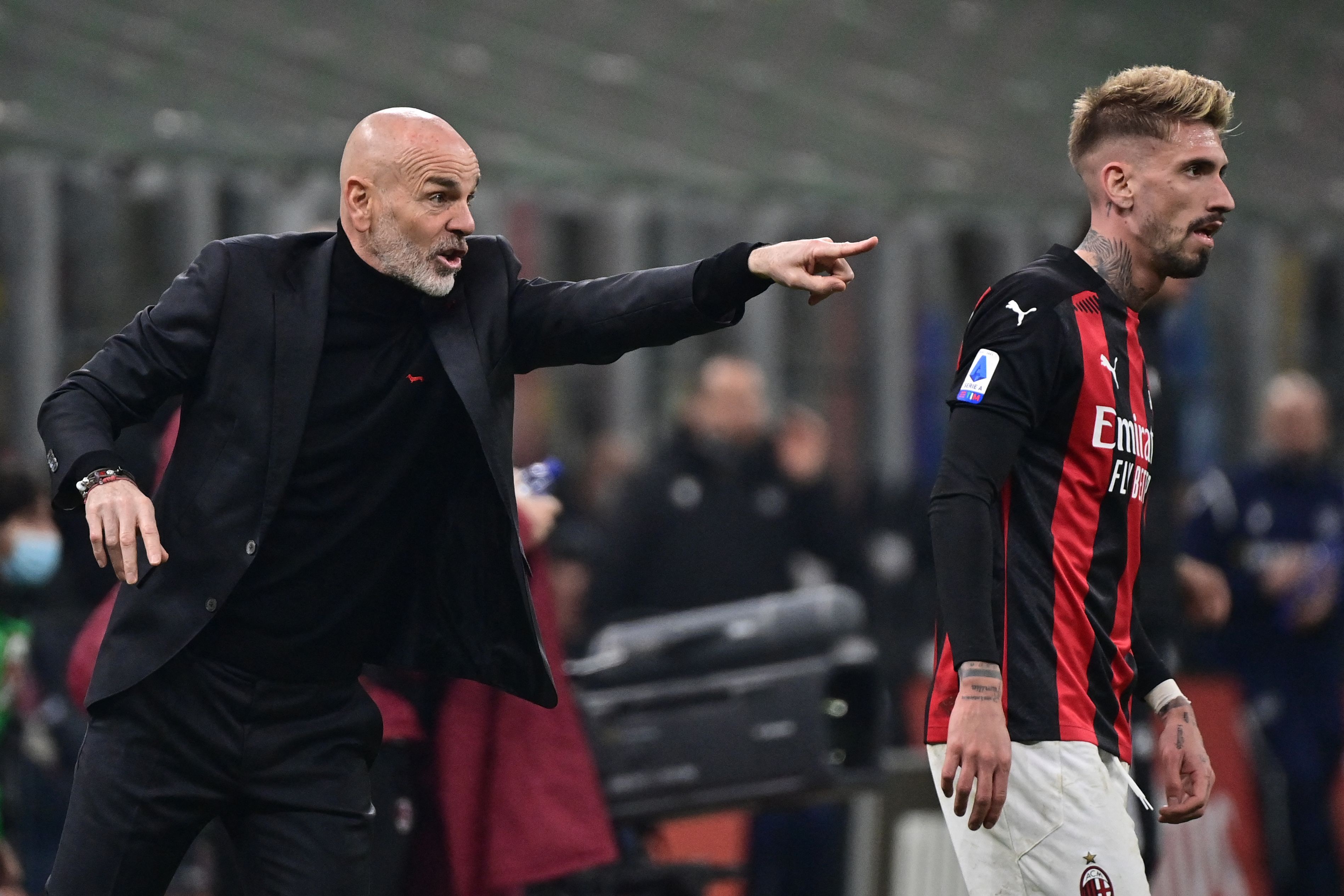 Pelatih AC Milan Stefano Pioli