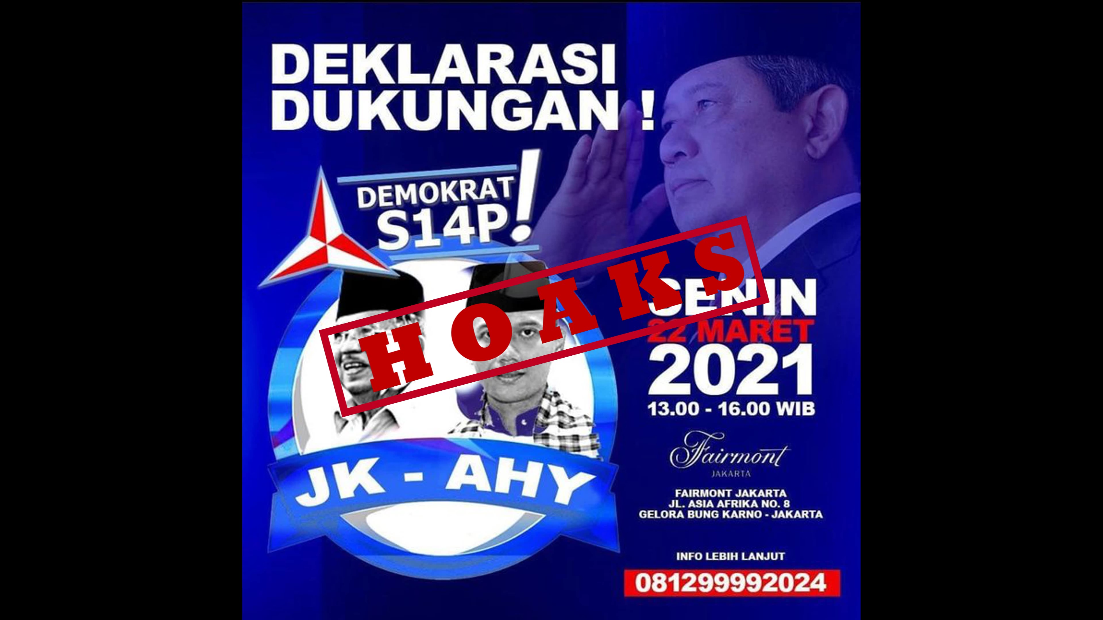 Poster deklarasi dukungan JK-AHY