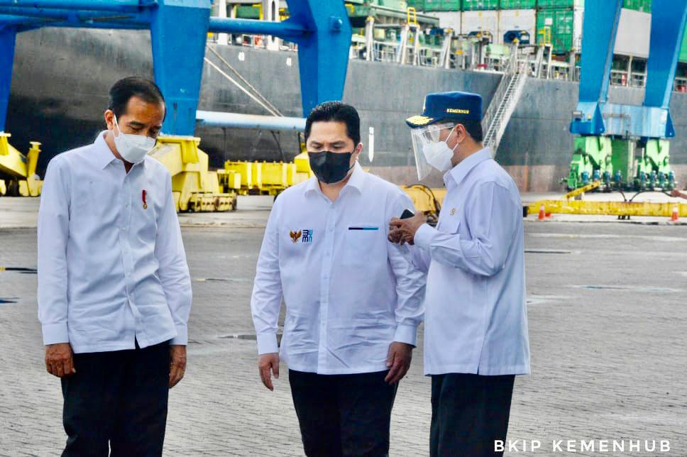 Menhub Jelaskan Pembangunan Pelabuhan Terintegrasi  ke Jokowi