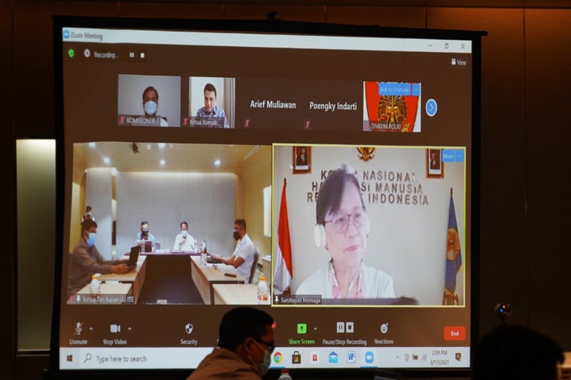 Tim kajian UU ITE bertemu Komnas HAM dan Komnas Perempuan.