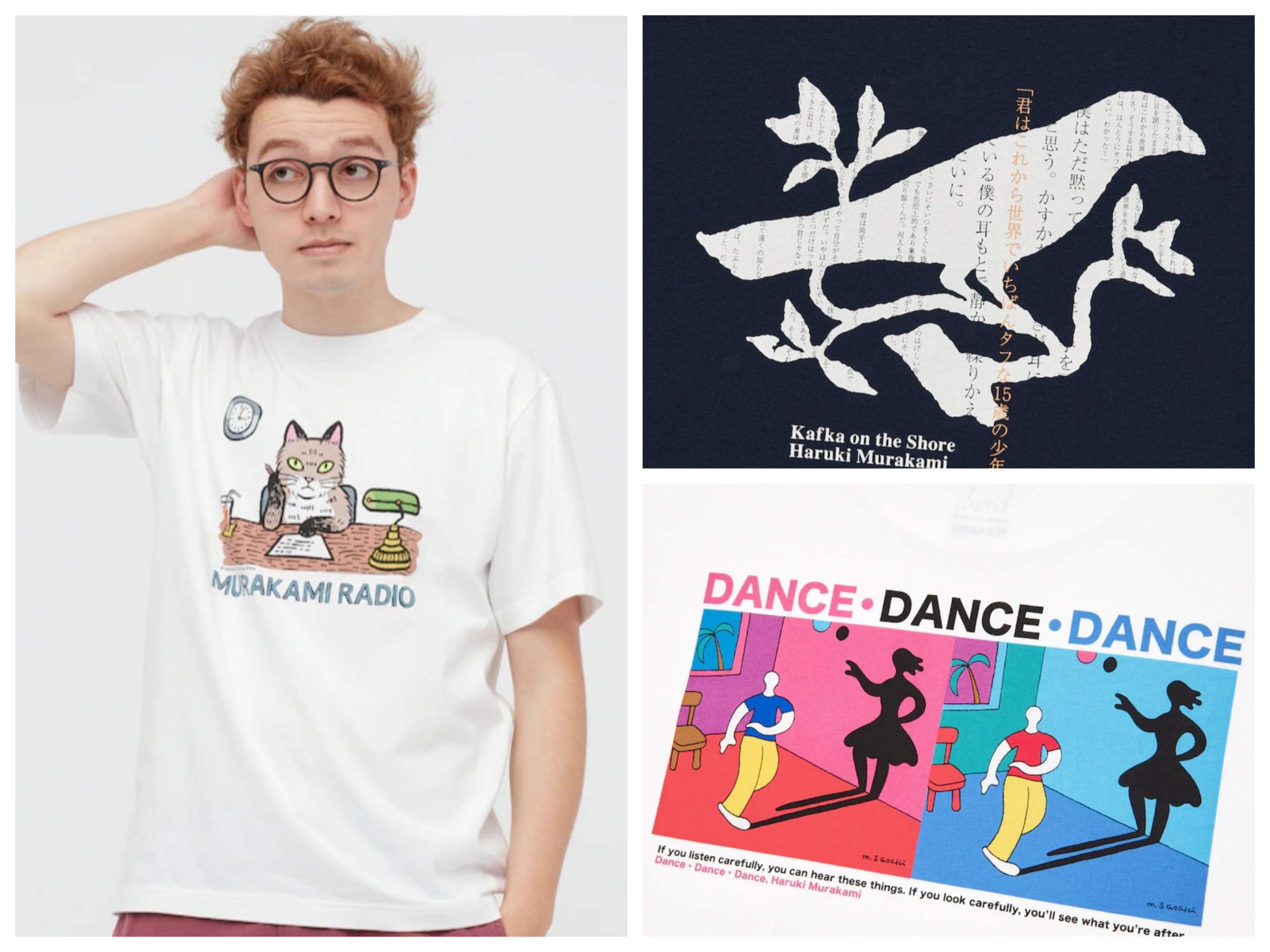 T-shirt Uniqlo edisi Haruki Murakami. 