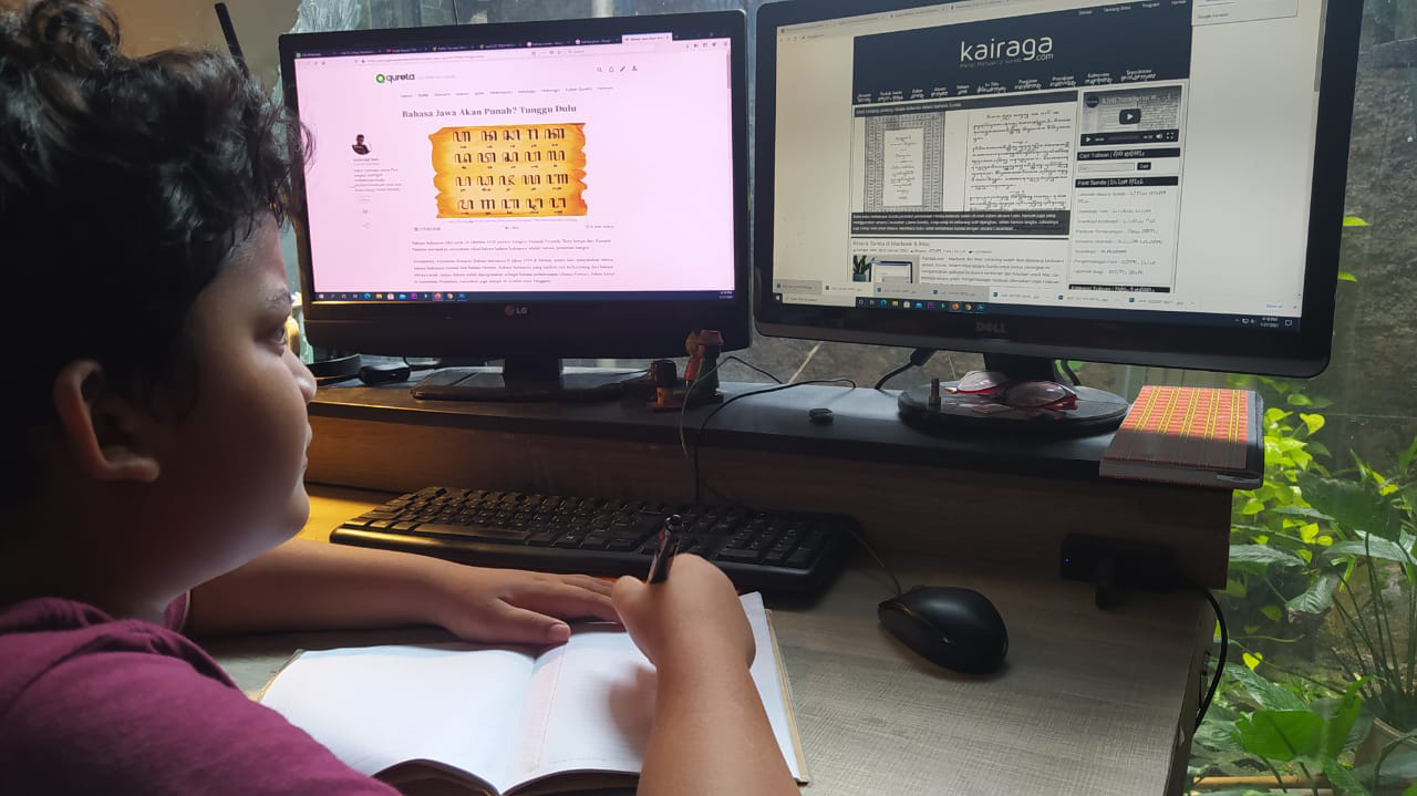 Ilustrasi digitalisasi bahasa daerah