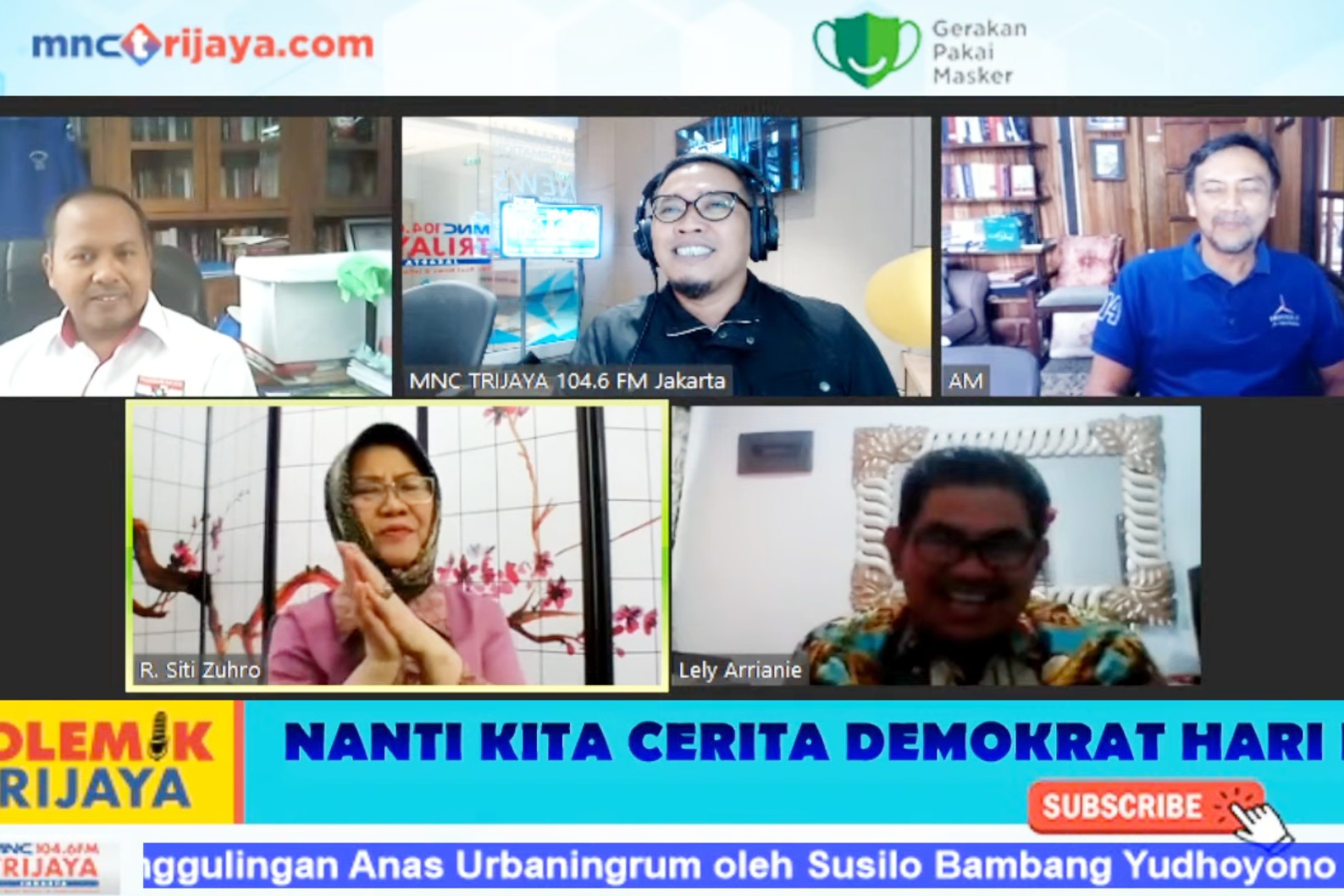 Para narasumber dalam webinar diskusi membahas tema Cerita Tentang Demokrat Hari Ini.