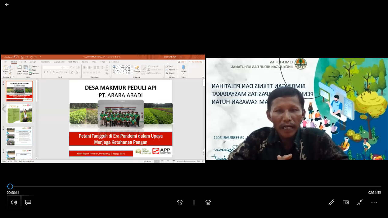  Herman Siswanto, salah satu petani Hortikultura binaan PT Arara Abadi sukses mengembangkan hortikultura