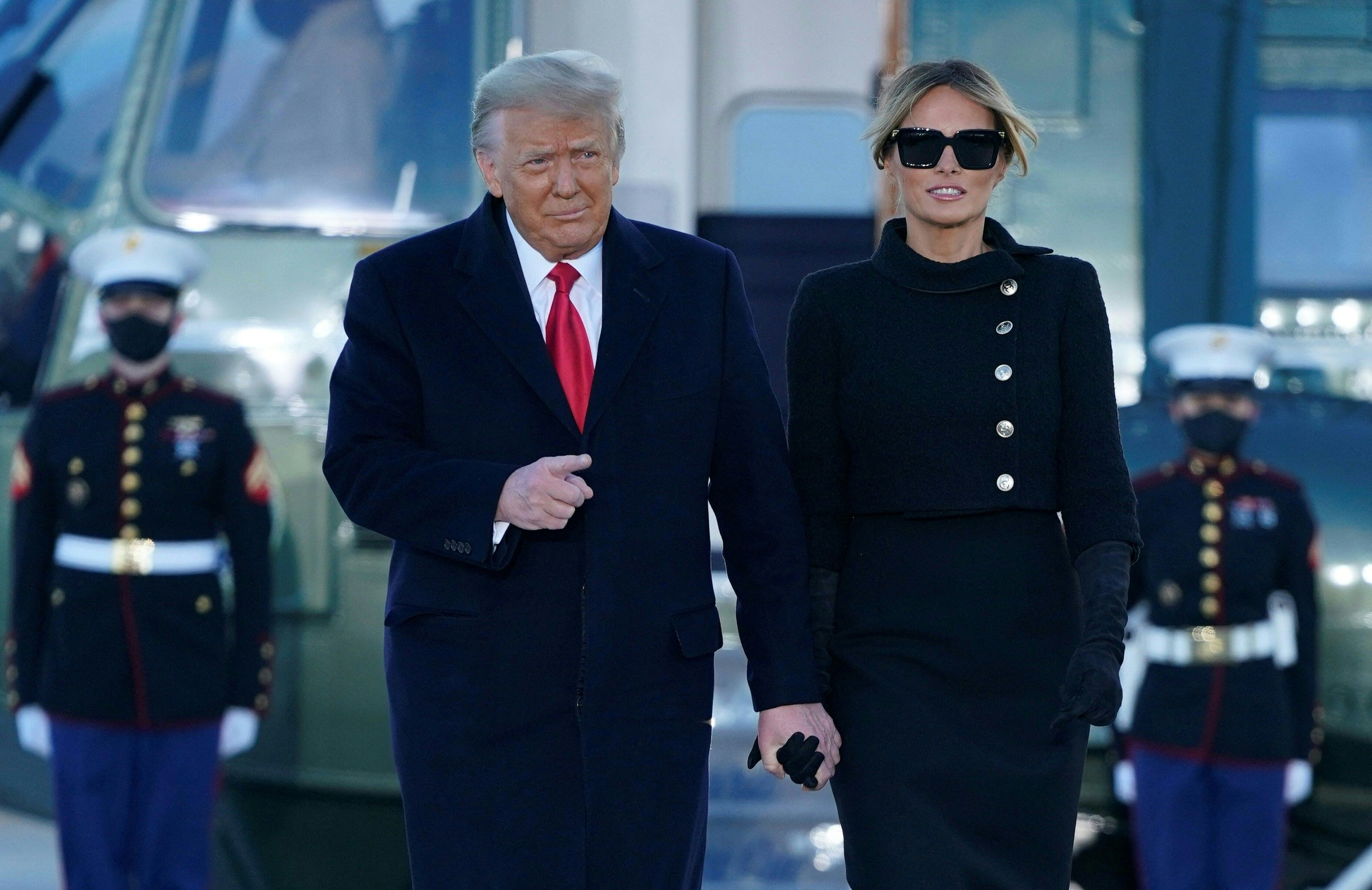 Donald Trump dan istrinya, Melania. 