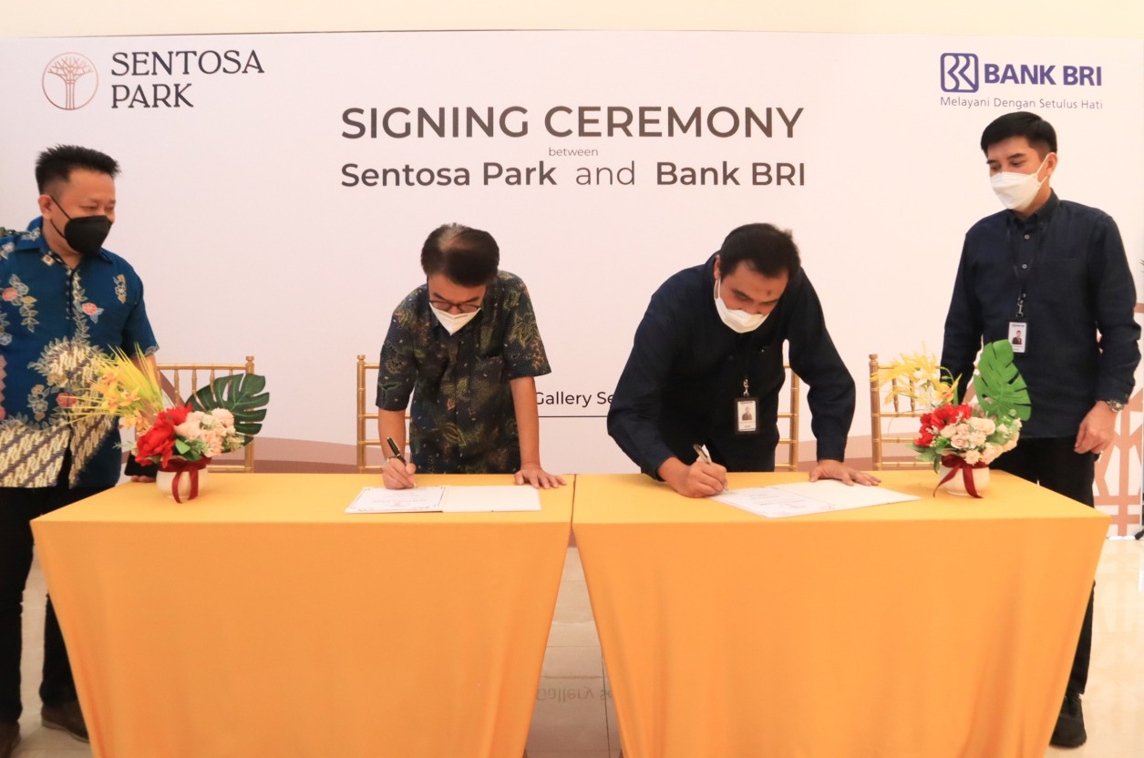 Penandatanganan kerja sama Sentosa Park dan BRI