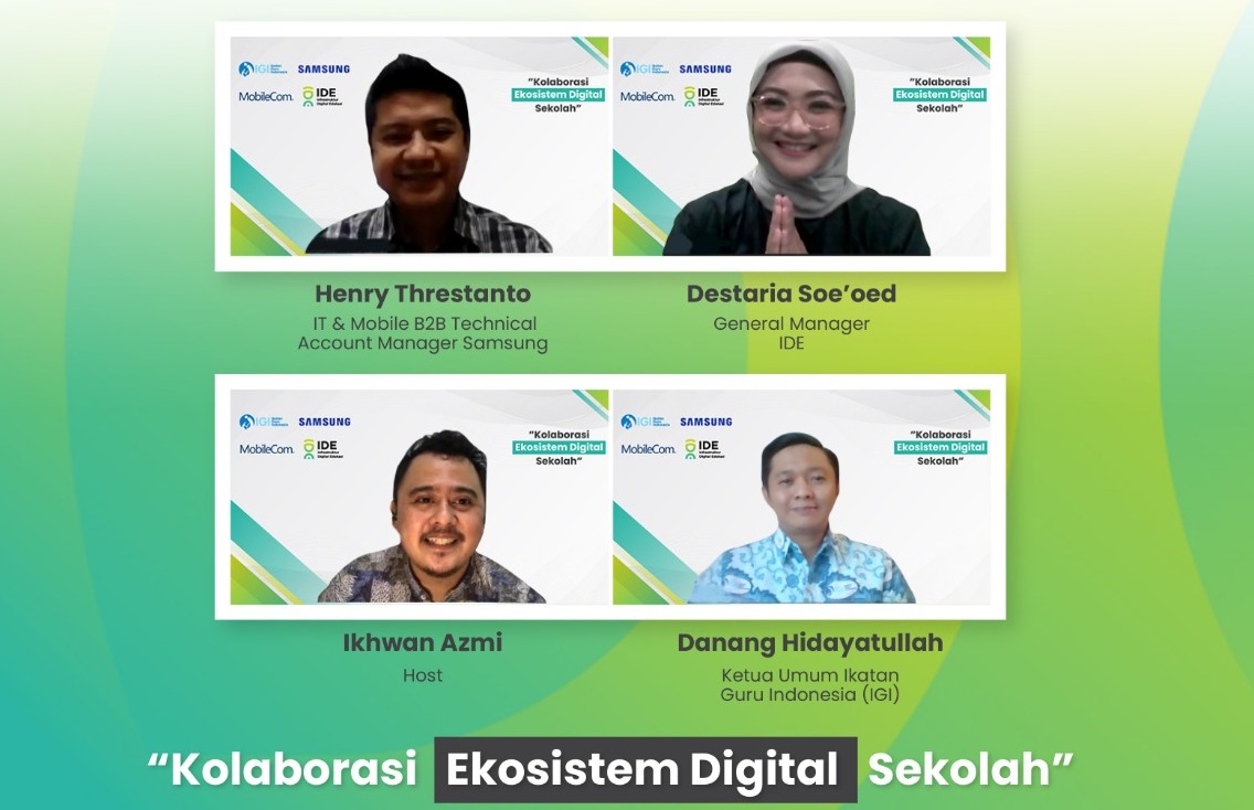 Webinar bertajuk  'Kolaborasi Ekosistem Digital Sekolah'. 