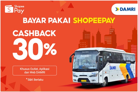 Pembayaran digital ShopeePay ke dalam layanan pembelian tiket Damri.