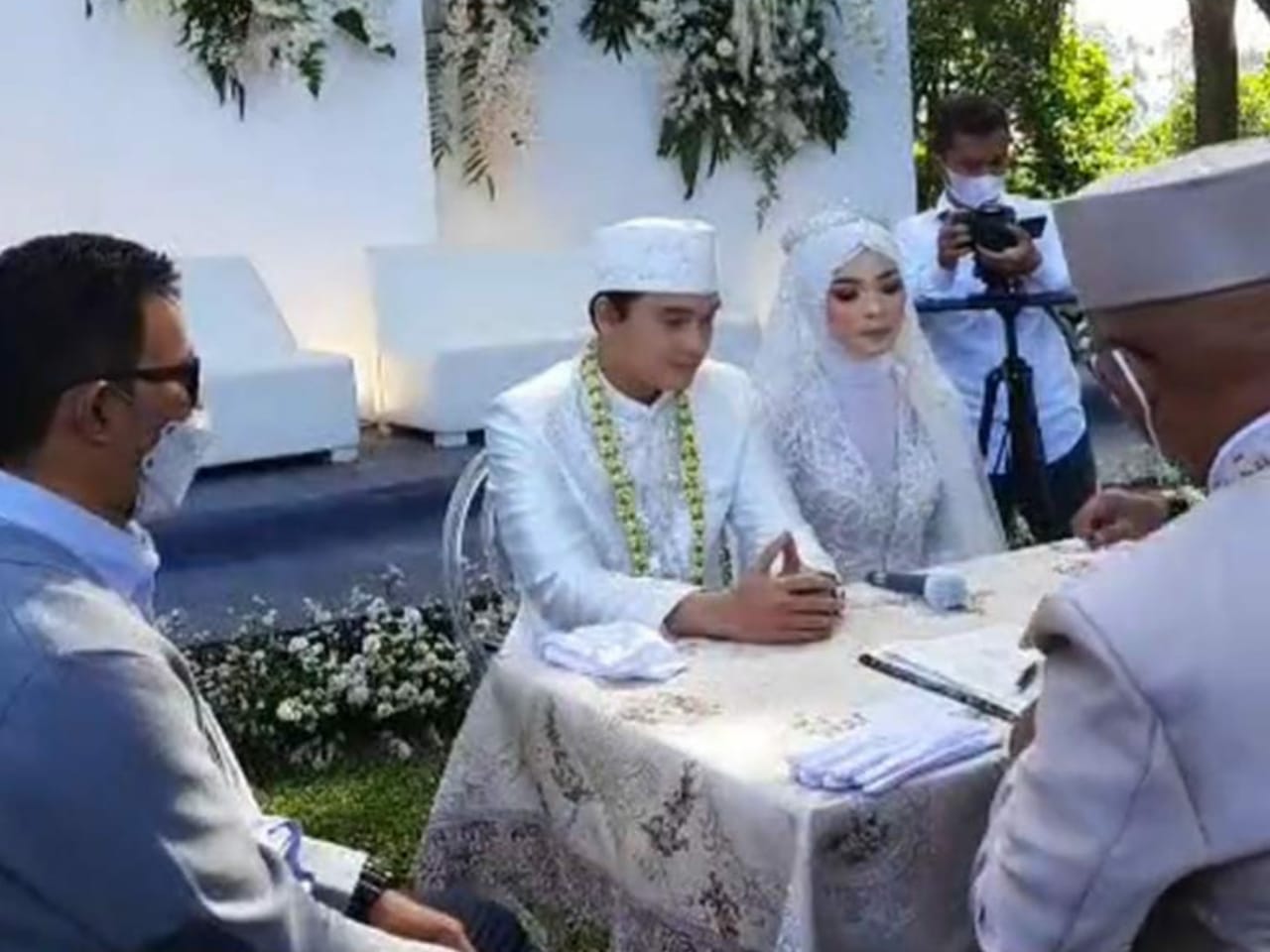 Pernikahan Ikbal dan Novia di Villa Lagenta, Lembang, Jawa Barat, Minggu (21/3/2021)