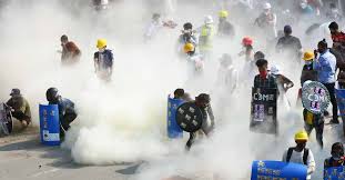 Unjuk rasa di Myanmar